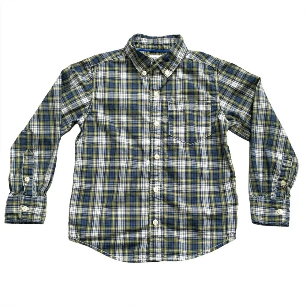 Carter's boy's long sleeved plaid shirt size 5